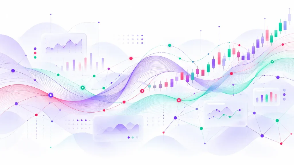 flowing glassmorphism data streams