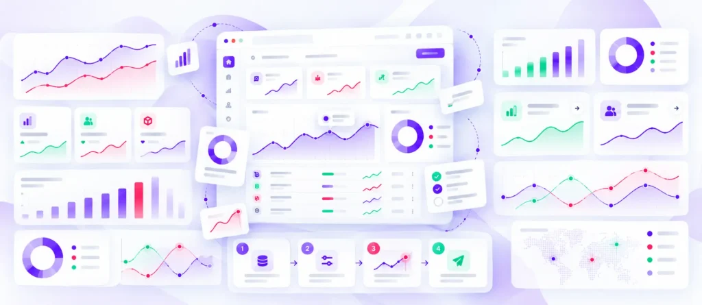 pastel glassmorphism analytics dashboard